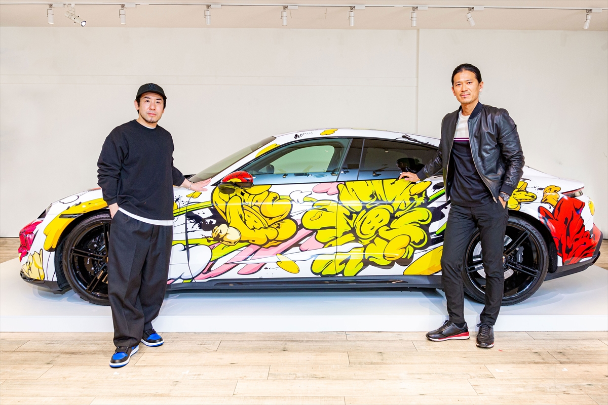 ポルシェがシュン・スドウ氏とコラボ タイカンのアートカーを製作