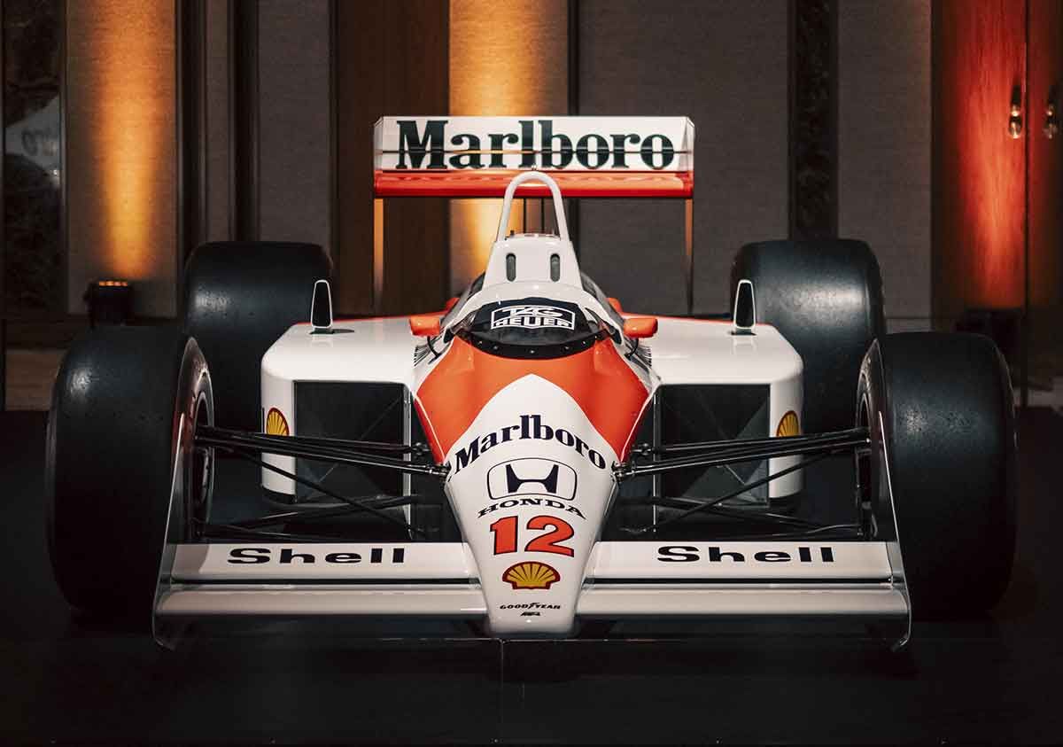 アイルトン・セナのF1マシンをはじめ、マクラーレンの名車が揃う創立60 