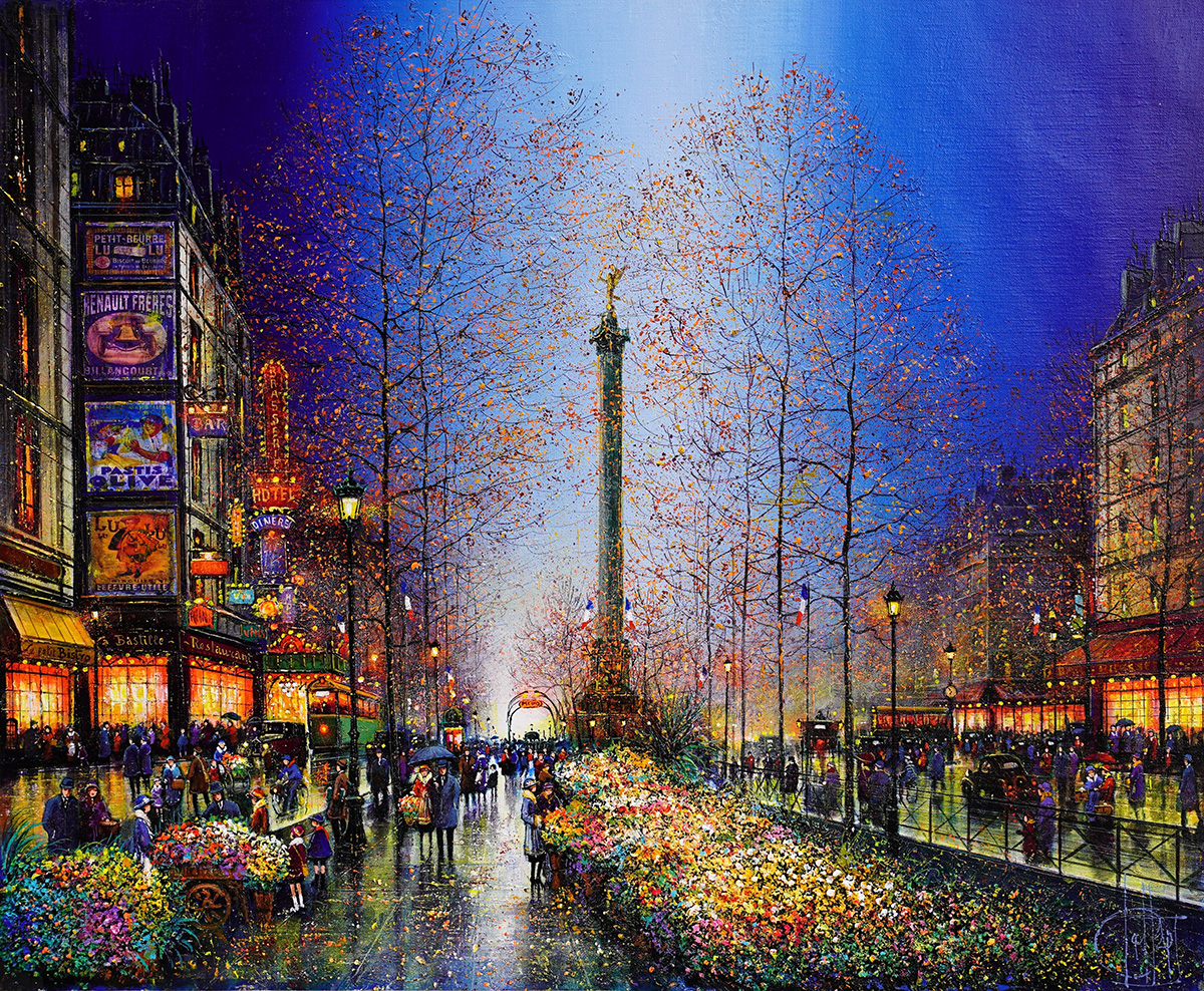 油彩画 都市の風景　S⑤ 油彩画 都市の風景S⑤