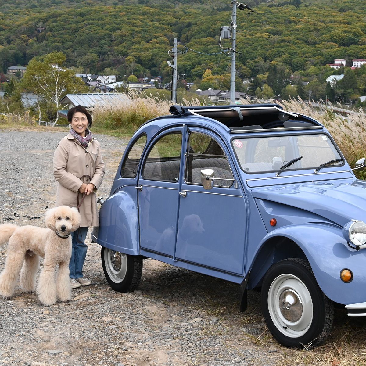 2023年のアロンフランセに向かう、白樺湖近郊にて。