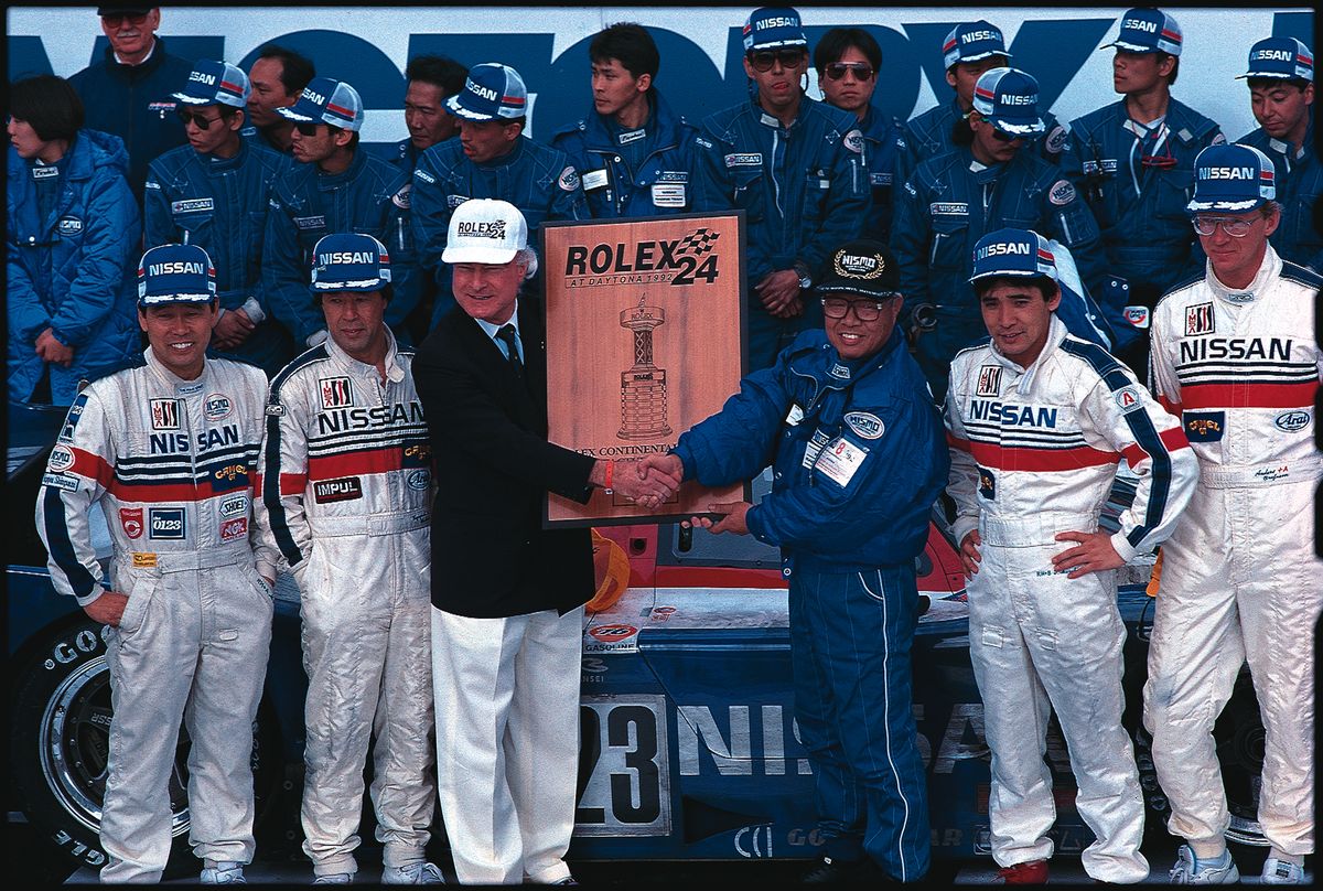 1992年デイトナ24時間レース表彰式(日産自動車)