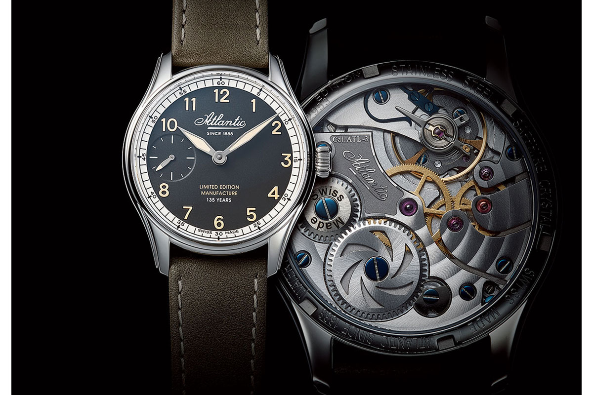 ヴィンテージ 腕時計 メンズ atlantic 美品 ブラック ヴィンテージ 腕時計 メンズ atlantic 美品 ブラック