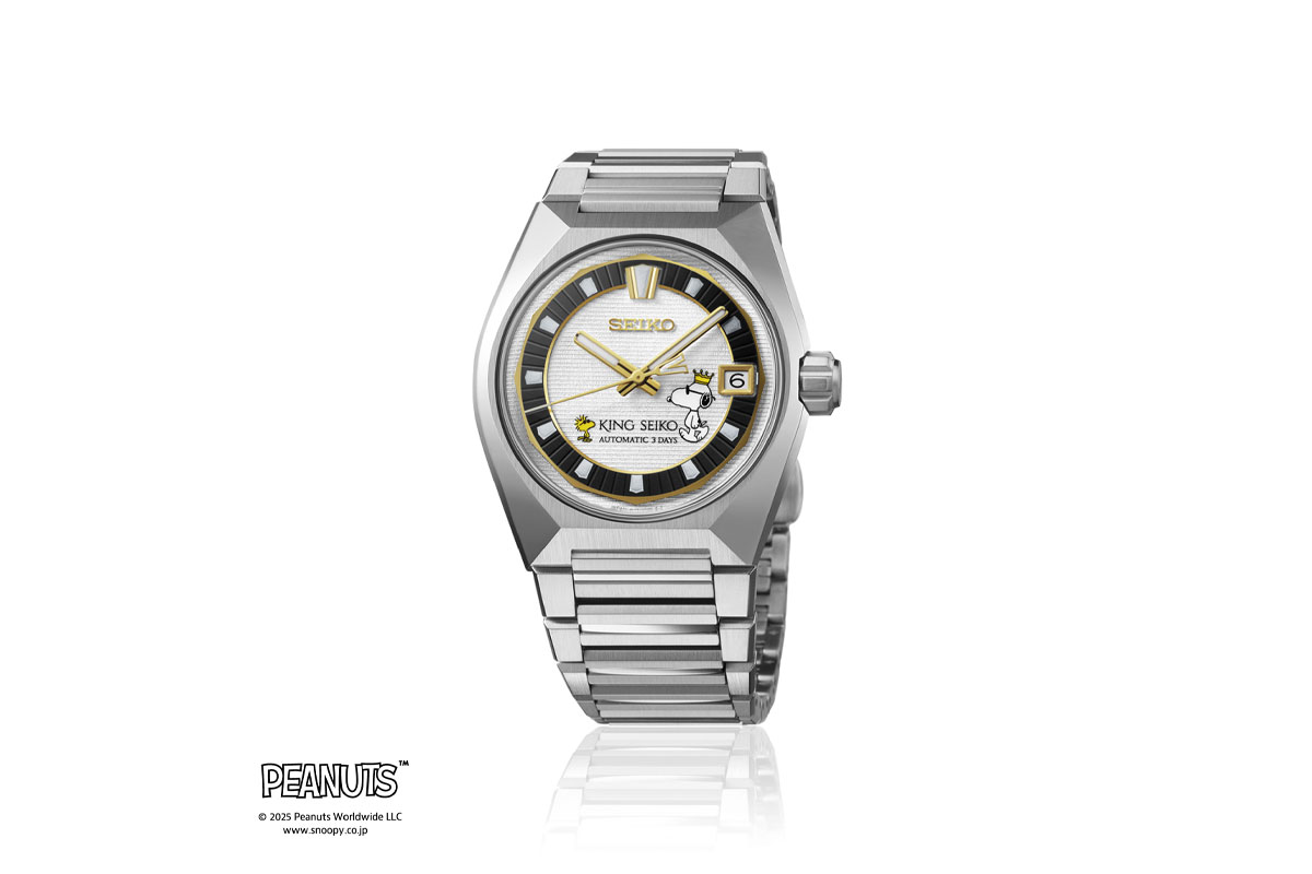 PEANUTS KING SNOOPY 時計 36mm 999.9純金 スヌーピー カラーケースキーチェーンウォッチ ピンク 時計 SNOOPY