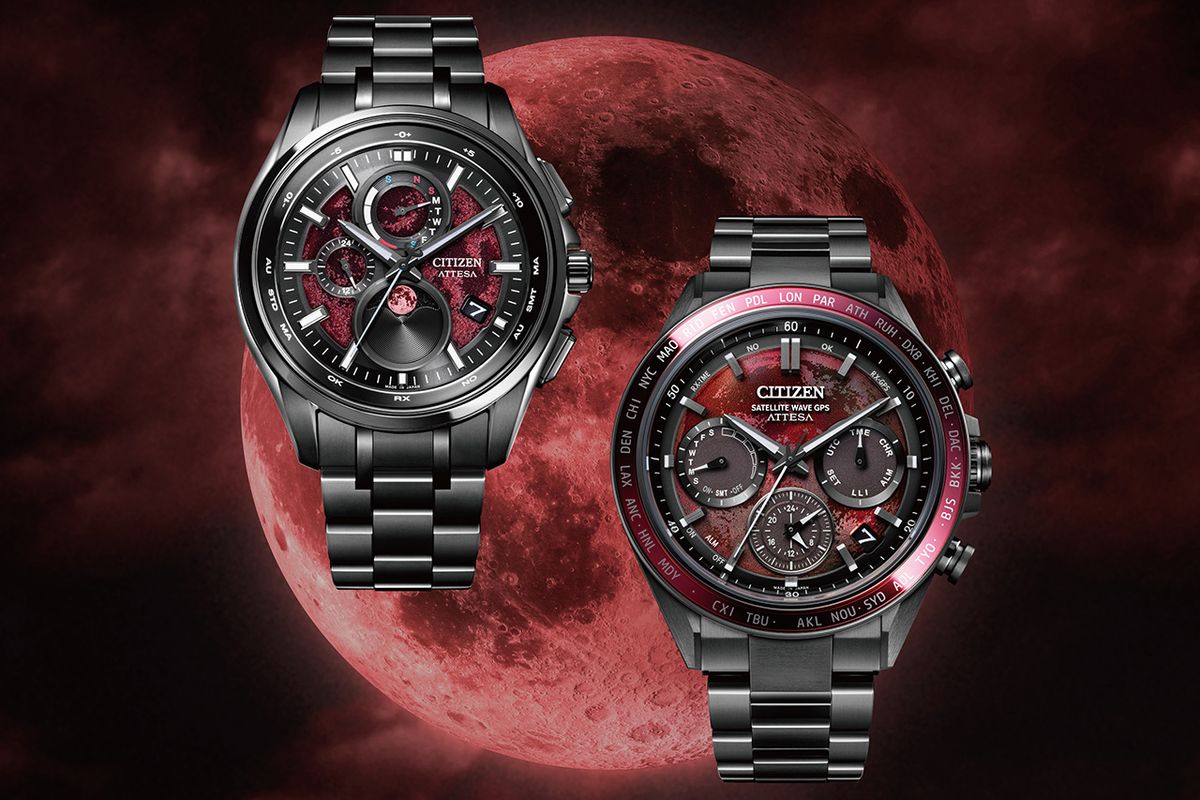 シチズン アテッサ Shades of Red CC4077-71ZとBY1005-73Z