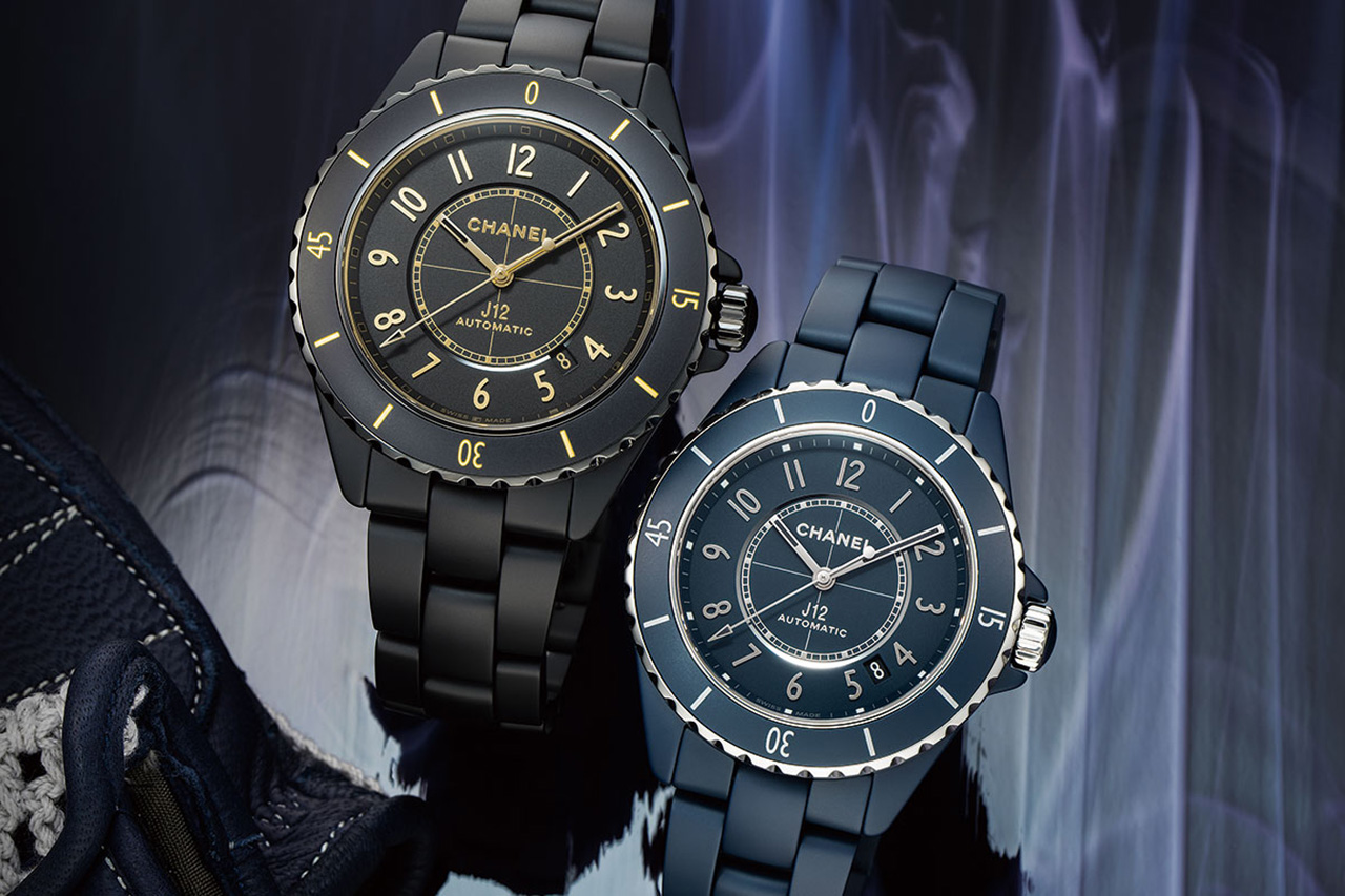 CHANEL J12 自動巻き時計 ブラック マットなブラック＆ブルーセラミックで精悍さ際立つ！クルマ好きにも
